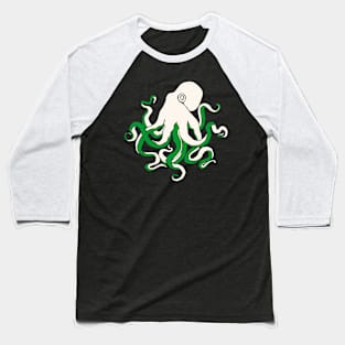 Green octopus. Baseball T-Shirt